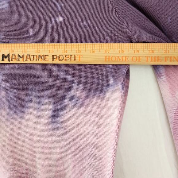 Peruvian Connection pullover Sweater tie dye distressed grunge purple S oversize - Picture 8 of 10